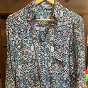 Express Slim Fit Paisley Portofino Shirt